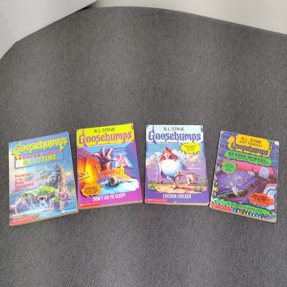 Goosebumps Books Lot of 4 R.L. Stine Chicken Chicken Retro 90s Y2K